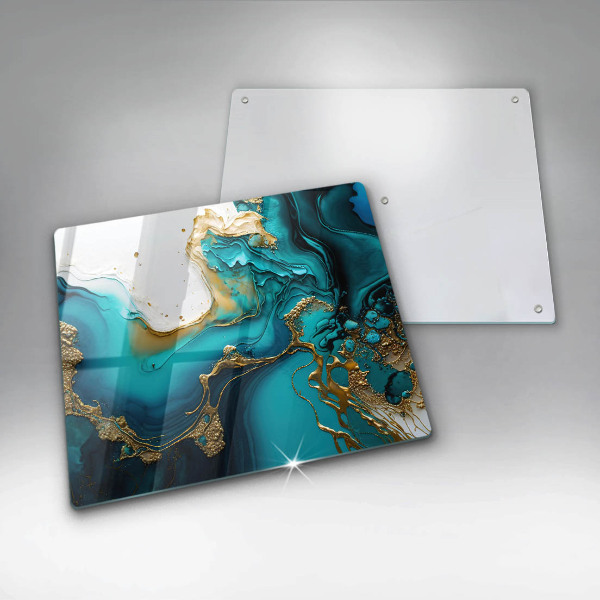 Chopping board Turquoise abstraction
