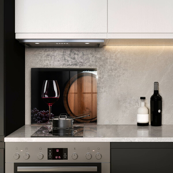 Glass worktop protector A barrel of wine glass