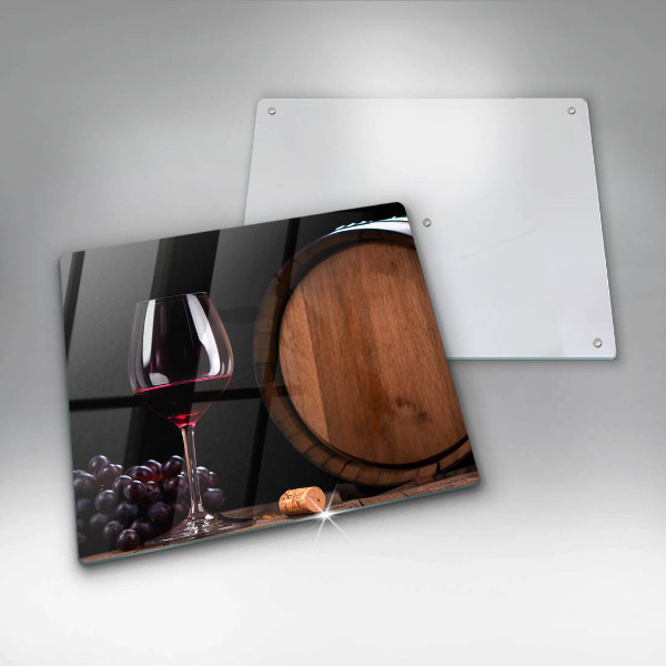 Glass worktop protector A barrel of wine glass