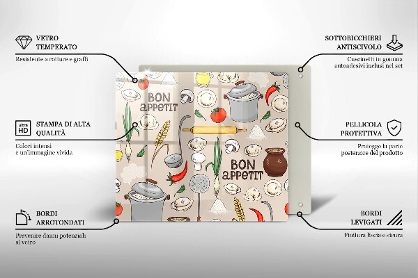 Glass worktop protector Kitchen illustration
