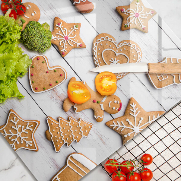 Glass worktop protector Christmas gingerbread