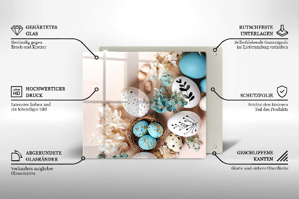 Glass worktop protector Easter decorations