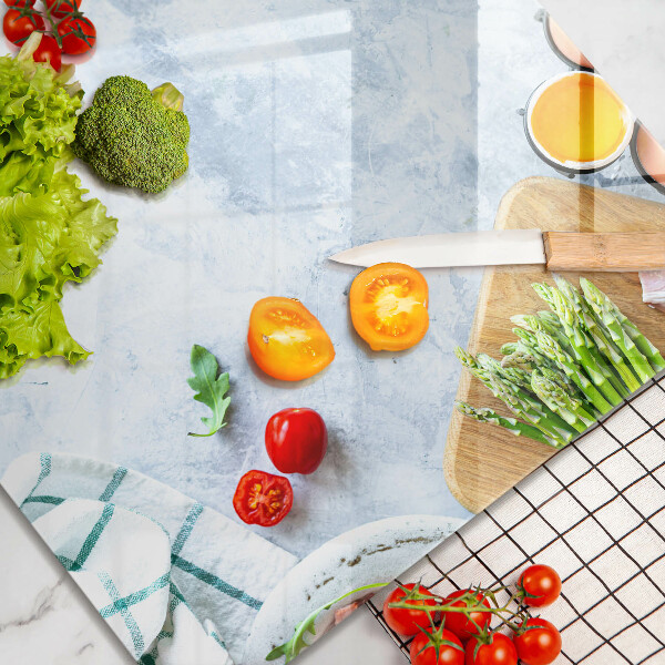 Glass worktop protector Ingredients in the kitchen