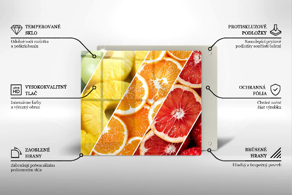 Large worktop saver Colorful fruits
