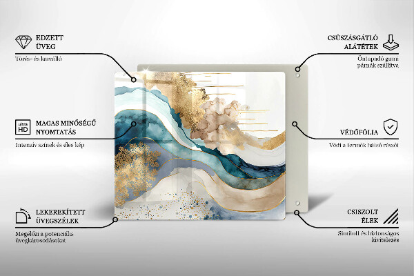 Large worktop saver Colorful marble