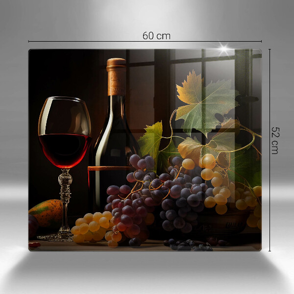 Large worktop saver A glass of wine and grapes