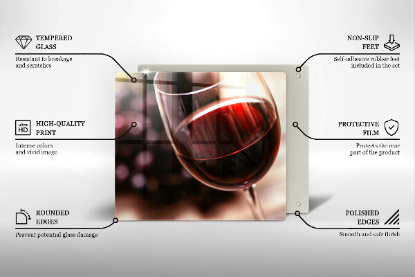 Chopping board A glass of red wine