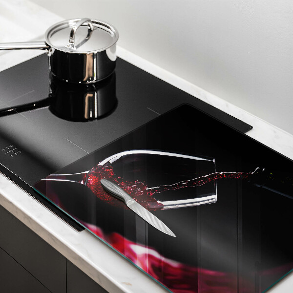 Chopping board Red wine glass