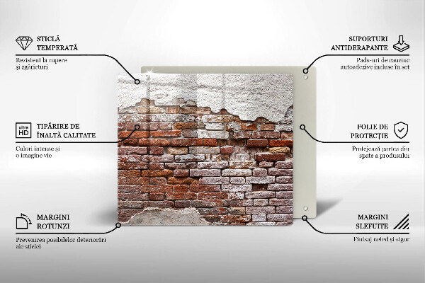 Chopping board Old wall of brick and concrete