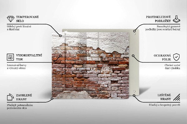 Chopping board Old wall of brick and concrete