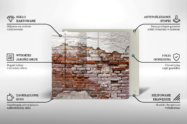 Chopping board Old wall of brick and concrete