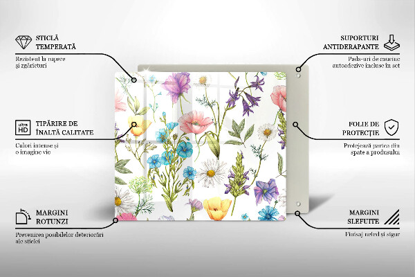 Chopping board Flowers illustration