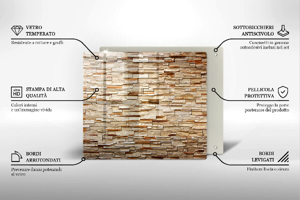 Chopping board Decorative texture stones