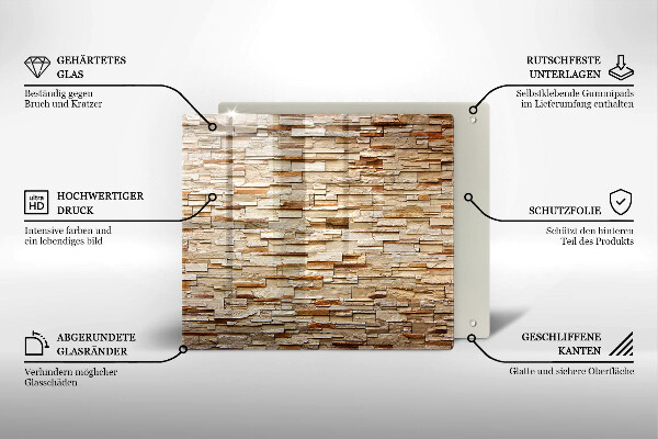 Chopping board Decorative texture stones