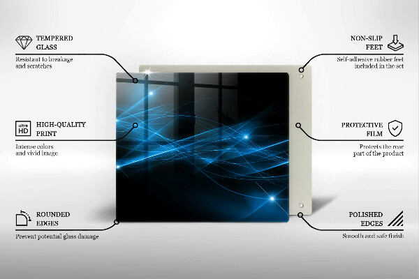 Chopping board Blue smoke abstraction