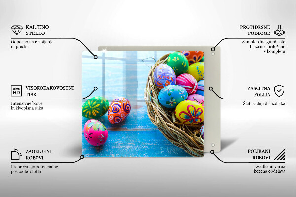 Chopping board Easter eggs