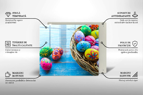 Chopping board Easter eggs