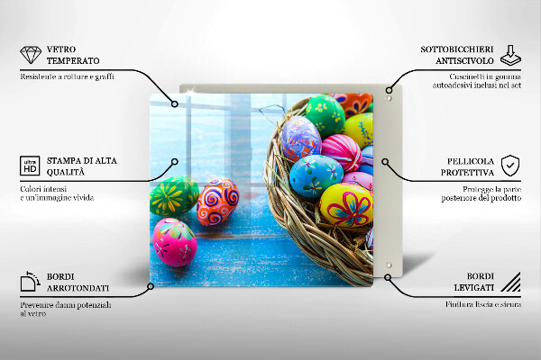 Chopping board Easter eggs