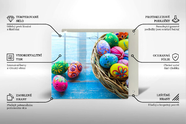 Chopping board Easter eggs