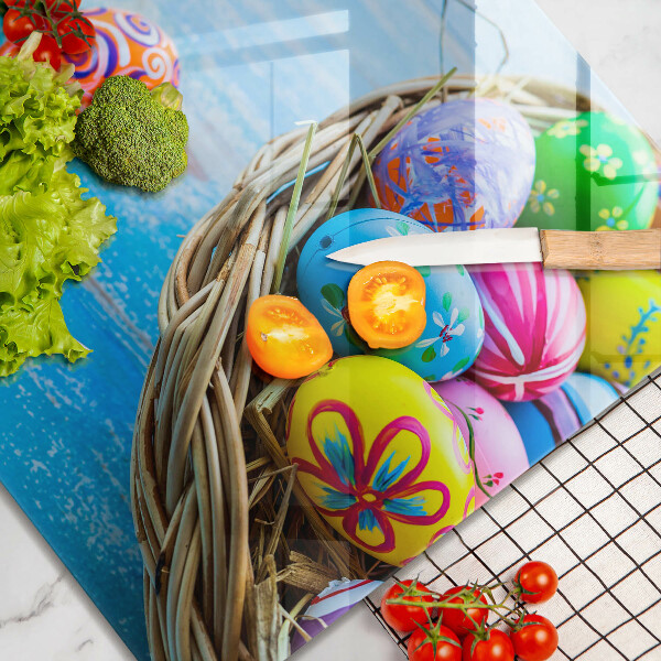 Chopping board Easter eggs