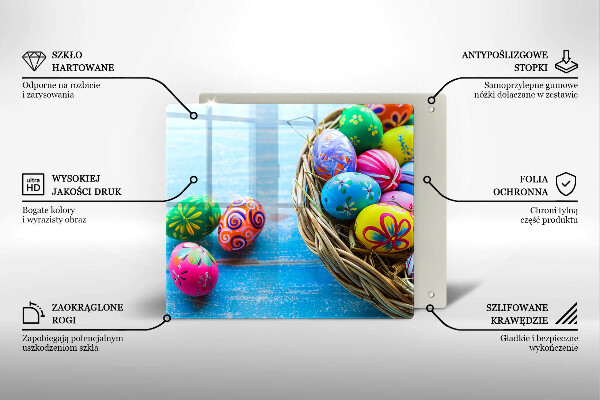 Chopping board Easter eggs