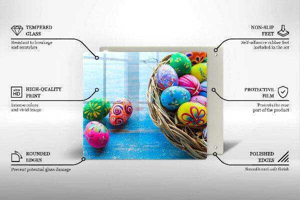 Chopping board Easter eggs