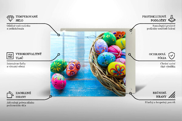 Chopping board Easter eggs