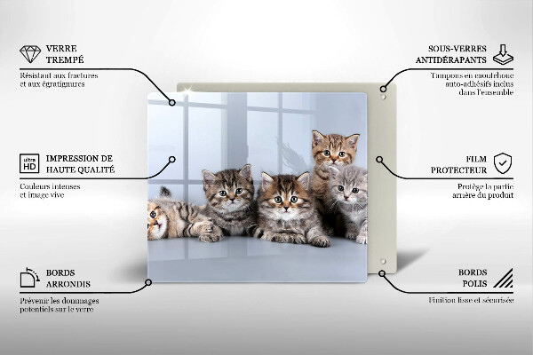 Chopping board Sweet small cats