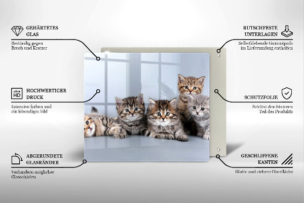 Chopping board Sweet small cats