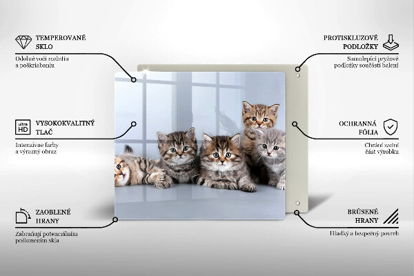 Chopping board Sweet small cats