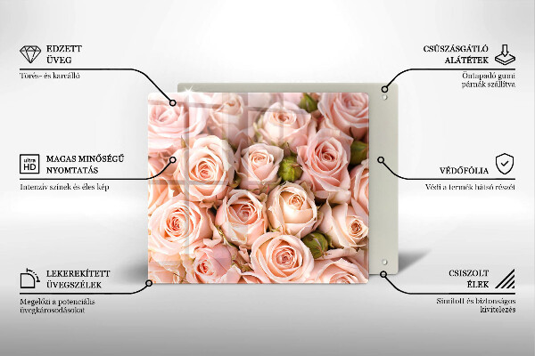 Chopping board A delicate bouquet of roses