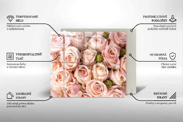 Chopping board A delicate bouquet of roses