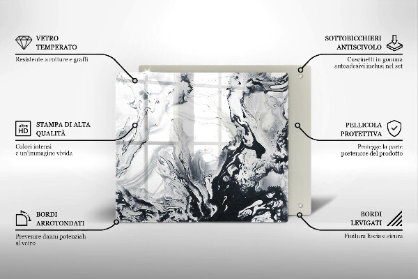 Chopping board Ink abstraction