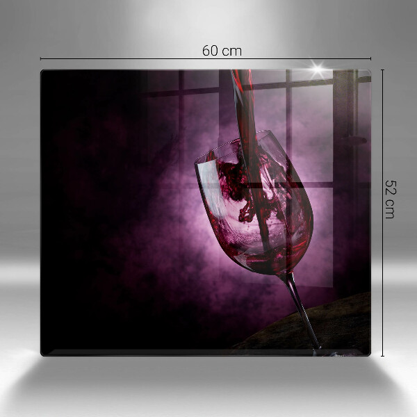 Chopping board A glass of wine