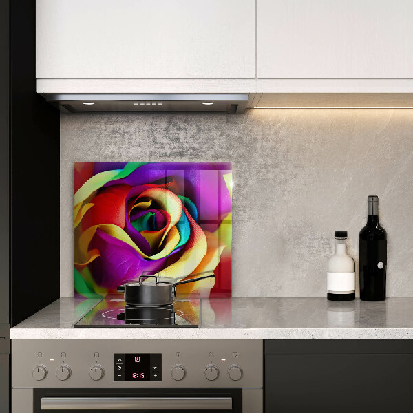 Chopping board Colorful rose petals