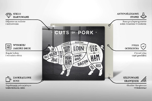Chopping board Pork pig meat