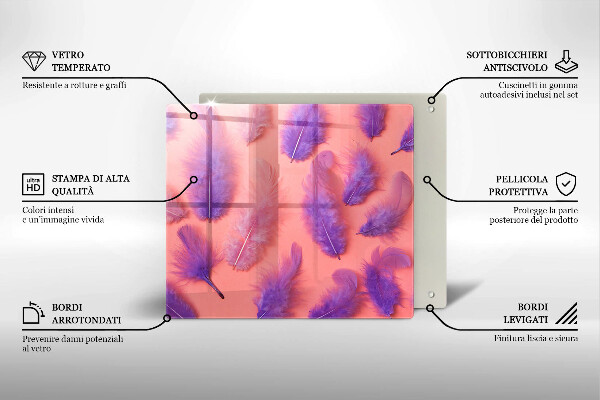 Worktop saver large Fluffy feathers