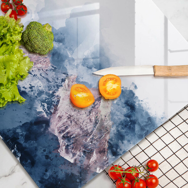 Chopping board Abstraction painted mountains