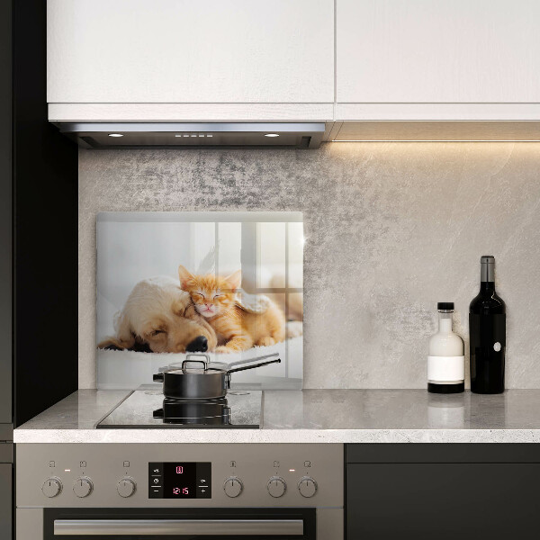 Chopping board Animals dog and cat