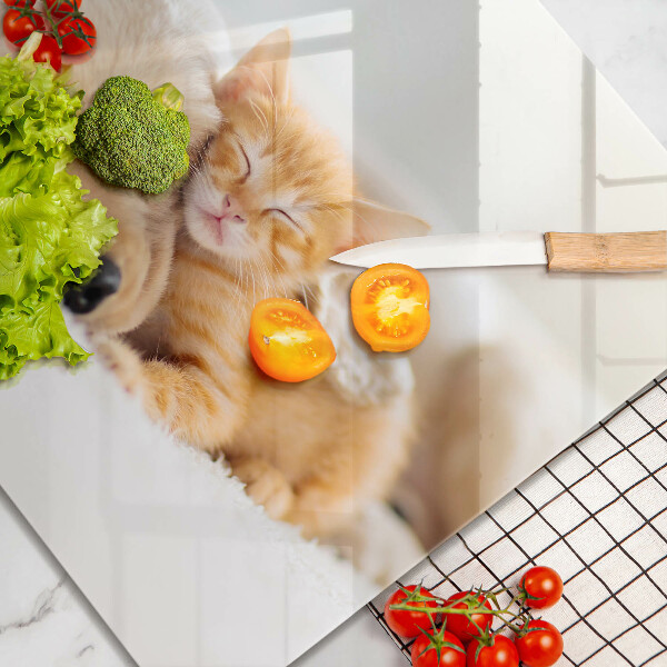 Chopping board Animals dog and cat