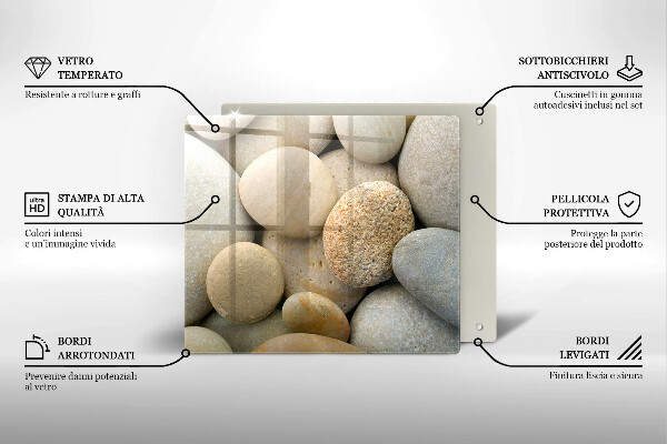 Chopping board Oval stone pattern