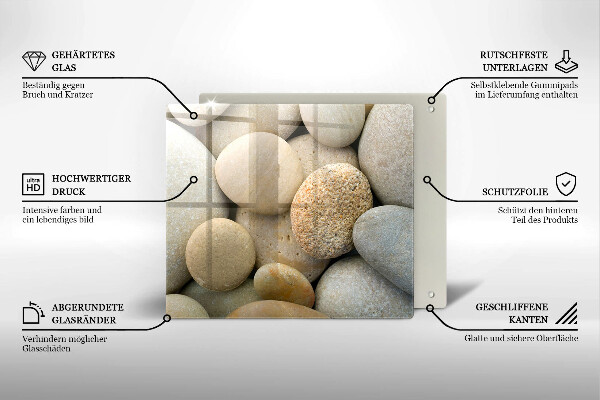 Chopping board Oval stone pattern