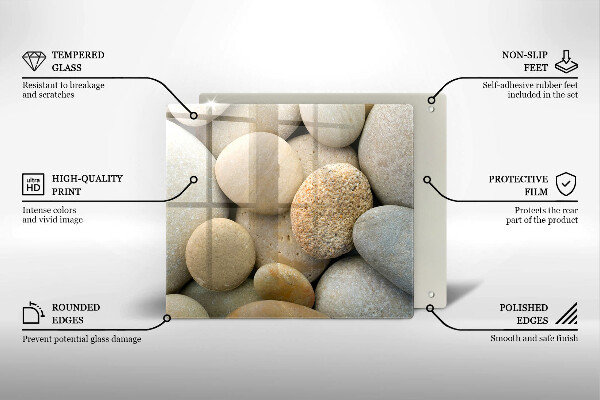 Chopping board Oval stone pattern