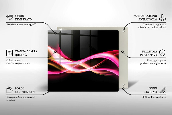 Chopping board Neon Smoke abstraction