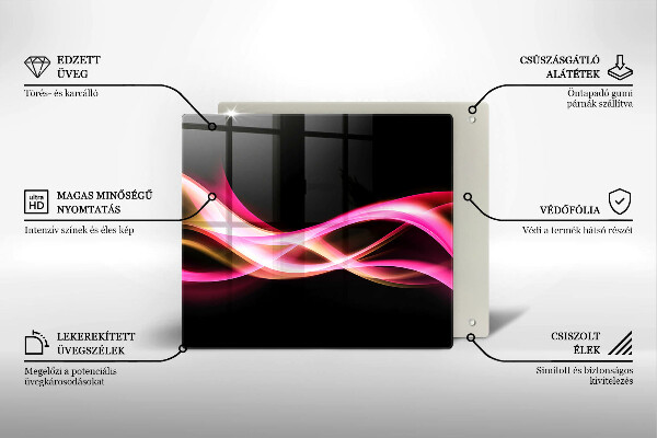 Chopping board Neon Smoke abstraction