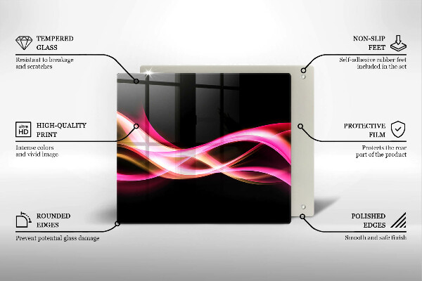 Chopping board Neon Smoke abstraction