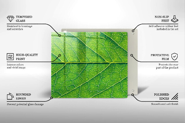 Chopping board Leaf lines nature