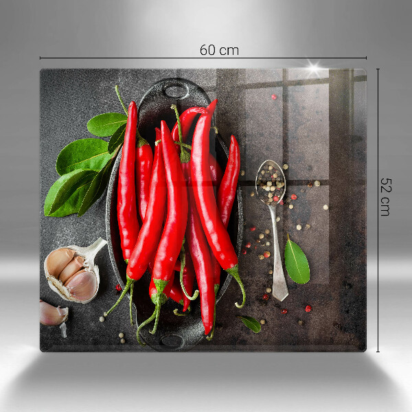 Chopping board Red chili peppers