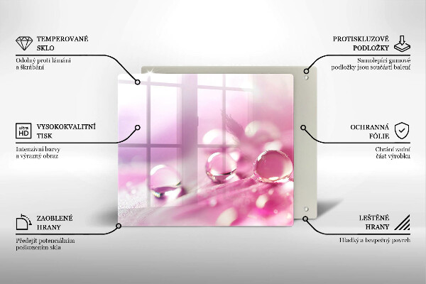 Chopping board Rosa flower petals