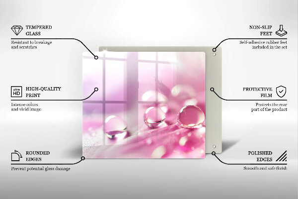 Chopping board Rosa flower petals